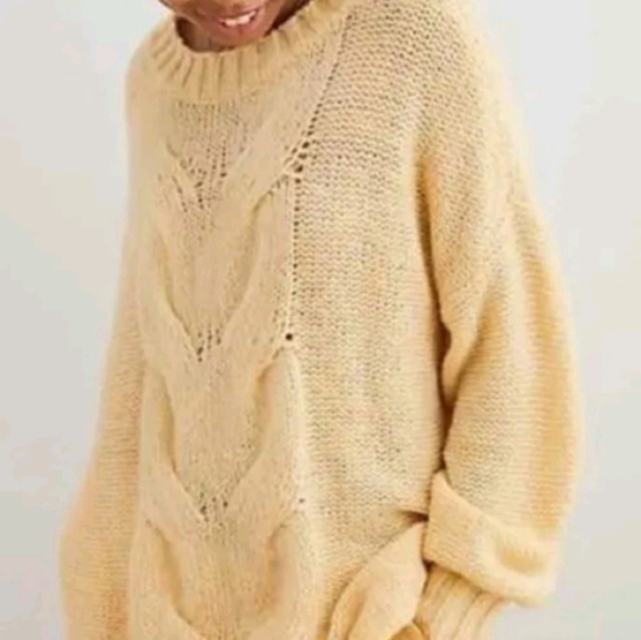 Aerie Oversized Happy Place Cable Sweater Sz 2xl - Picture 1 of 9